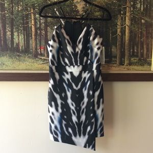 Bebe Zebra Print Chain Dress